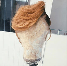 Load image into Gallery viewer, Cross-Border European And American Fashion Ladies Fluffy Black Gradient Brown Wig Fluffy Realistic Short Straight Hair Headgear