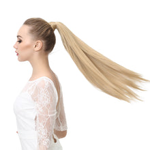 Load image into Gallery viewer, Velcro Ponytail Realistic Matte Silk Long Straight Hair Wig Ponytail