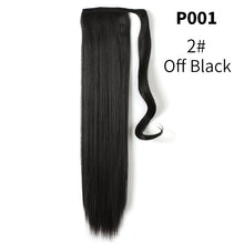 Load image into Gallery viewer, Velcro Ponytail Realistic Matte Silk Long Straight Hair Wig Ponytail