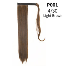 Load image into Gallery viewer, Velcro Ponytail Realistic Matte Silk Long Straight Hair Wig Ponytail