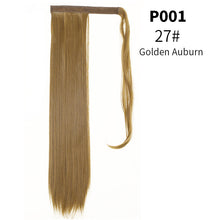Load image into Gallery viewer, Velcro Ponytail Realistic Matte Silk Long Straight Hair Wig Ponytail