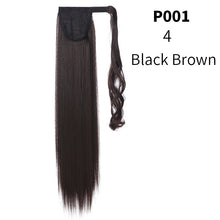 Load image into Gallery viewer, Velcro Ponytail Realistic Matte Silk Long Straight Hair Wig Ponytail