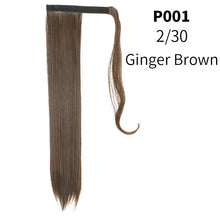 Load image into Gallery viewer, Velcro Ponytail Realistic Matte Silk Long Straight Hair Wig Ponytail