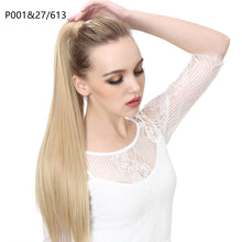 Load image into Gallery viewer, Velcro Ponytail Realistic Matte Silk Long Straight Hair Wig Ponytail