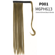Load image into Gallery viewer, Velcro Ponytail Realistic Matte Silk Long Straight Hair Wig Ponytail