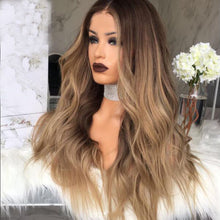 Load image into Gallery viewer, European And American Ladies With Long Brown Gradual Curly Hair