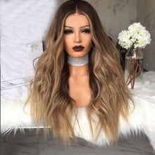 Load image into Gallery viewer, European And American Ladies With Long Brown Gradual Curly Hair