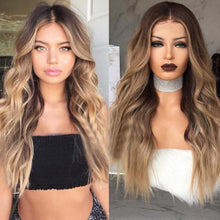 Load image into Gallery viewer, European And American Ladies With Long Brown Gradual Curly Hair