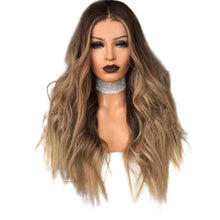 Load image into Gallery viewer, European And American Ladies With Long Brown Gradual Curly Hair