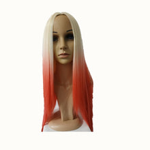 Load image into Gallery viewer, Popular Style White Dyed Big Red Mid-length Straight Hair