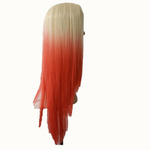 Load image into Gallery viewer, Popular Style White Dyed Big Red Mid-length Straight Hair
