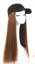 Load image into Gallery viewer, Hat Wig Ladies Long Hair One Big Wave Curly Hair Headgear Fashion Hat With Wig Net Red