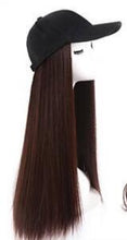 Load image into Gallery viewer, Hat Wig Ladies Long Hair One Big Wave Curly Hair Headgear Fashion Hat With Wig Net Red