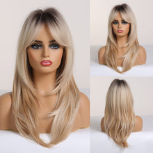 Load image into Gallery viewer, Character Bangs Medium Long Textured Straight Hair