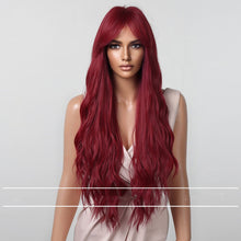 Load image into Gallery viewer, Eight-character Liu Seaweed Rose Red Long Curly Hair Big Wave Wig