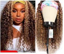Load image into Gallery viewer, Headband Wig Women's Long Curly Mixed Color Synthetic Hair Set