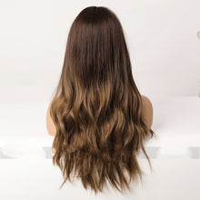 Load image into Gallery viewer, Medium Gradient Brown Highlight Wig Female