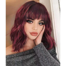 Load image into Gallery viewer, Full-head Wig-style Curly Small Wave Hairstyle Air Bangs Artificial Human Hair Wig Sheath