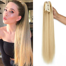Load image into Gallery viewer, Fashion Ponytail Claw Clip Long Straight Hair Chemical Fiber Wig Fluffy