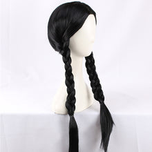 Load image into Gallery viewer, Black Center Parting Fried Dough Twist Braid Halloween Cos Wig