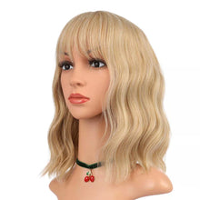 Load image into Gallery viewer, Full-head Wig-style Curly Small Wave Hairstyle Air Bangs Artificial Human Hair Wig Sheath