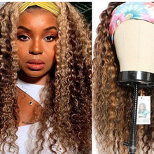 Load image into Gallery viewer, Headband Wig Women's Long Curly Mixed Color Synthetic Hair Set