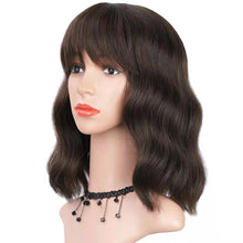 Load image into Gallery viewer, Full-head Wig-style Curly Small Wave Hairstyle Air Bangs Artificial Human Hair Wig Sheath