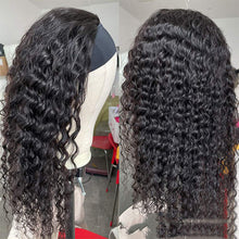 Load image into Gallery viewer, Long Curly Hair With Headgear Natural Color Full Real Hair Turban Wig Cover