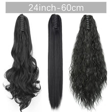 Load image into Gallery viewer, Fashion Ponytail Claw Clip Long Straight Hair Chemical Fiber Wig Fluffy