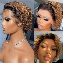 Load image into Gallery viewer, Black Wrapped Tube Small Curly Hair Short Wig Chemical Fiber Wig