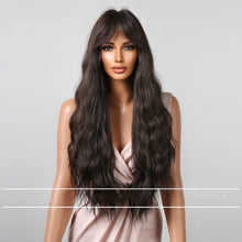 Load image into Gallery viewer, Eight-character Liu Seaweed Rose Red Long Curly Hair Big Wave Wig