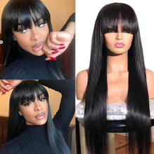 Load image into Gallery viewer, Natural Long Straight Hair Fashion Natural Bangs Net Red Medium Long Hair