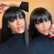 Load image into Gallery viewer, Natural Long Straight Hair Fashion Natural Bangs Net Red Medium Long Hair