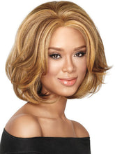 Load image into Gallery viewer, Mid-point Fashion Black Wig High Temperature Silk