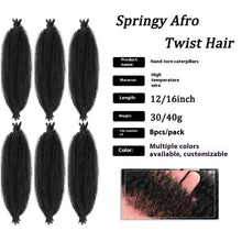 Load image into Gallery viewer, Wig Crochet Hair Springy Afro Twist Hair Chemical Fiber Wig Dreadlocks