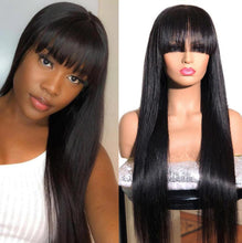 Load image into Gallery viewer, Natural Long Straight Hair Fashion Natural Bangs Net Red Medium Long Hair