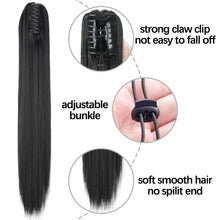 Load image into Gallery viewer, Fashion Ponytail Claw Clip Long Straight Hair Chemical Fiber Wig Fluffy