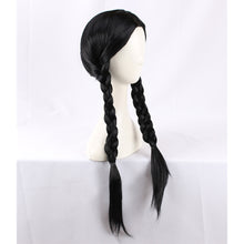 Load image into Gallery viewer, Black Center Parting Fried Dough Twist Braid Halloween Cos Wig