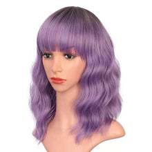 Load image into Gallery viewer, Full-head Wig-style Curly Small Wave Hairstyle Air Bangs Artificial Human Hair Wig Sheath
