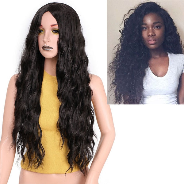 I's a wig 30" Synthetic  Red Black Dark Brown  and Ombre Blonde  Hair Long Wigs for Women