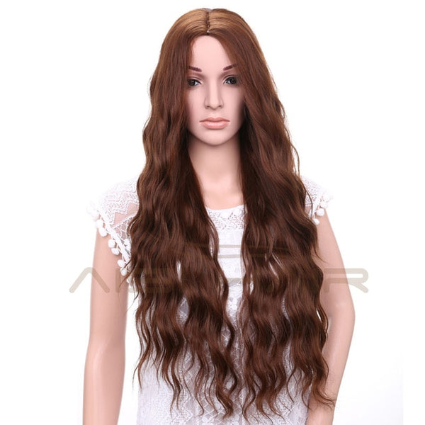 I's a wig 30" Synthetic  Red Black Dark Brown  and Ombre Blonde  Hair Long Wigs for Women