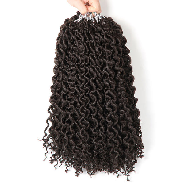 Saisity deep faux locs 6packs curly crochet hair Faux locs crochet braids synthetic braiding hair extension 16 Inch 24 strands