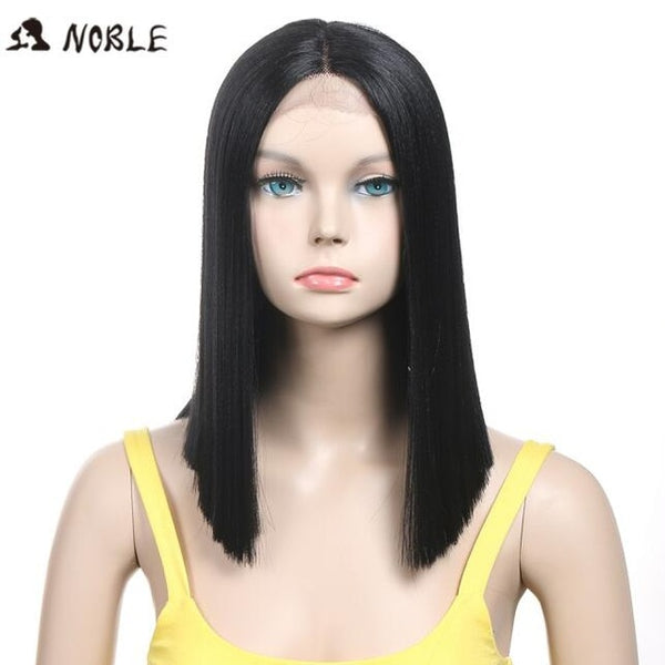 Noble Hair Synthetic Lace Front Wig Straight Hair 14 Inch Lace Wigs For Black Women Ombre Hair Synthetic Lace Front Wig