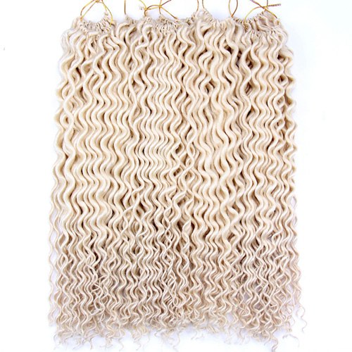 FALEMEI Synthetic Crochet Braids Hair Extension Kanekalon Braiding Hair Bohemian locks Faux Locs Curly Crochet Hair 60g 18inch