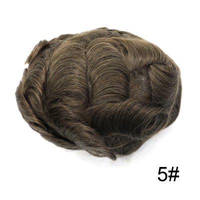 NEWNESS Men Toupee Lace Front Hairline Wig for Men 100% Remy Human Hair System Breathable Lace Base PU Edge