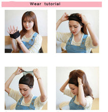 Load image into Gallery viewer, Foreign Trade Europe and the United States New Fluffy Corn Hot Small Volume Aliexpress Middle Point Long Curly Hair Wine Red Hair Fiber Headgear Wig