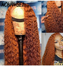 Load image into Gallery viewer, Foreign Trade Europe and the United States New Fluffy Corn Hot Small Volume Aliexpress Middle Point Long Curly Hair Wine Red Hair Fiber Headgear Wig