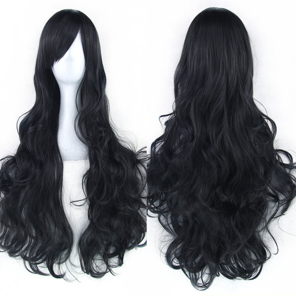 Pure Color All-matching COS Long Curly High-temperature Fiber Wig