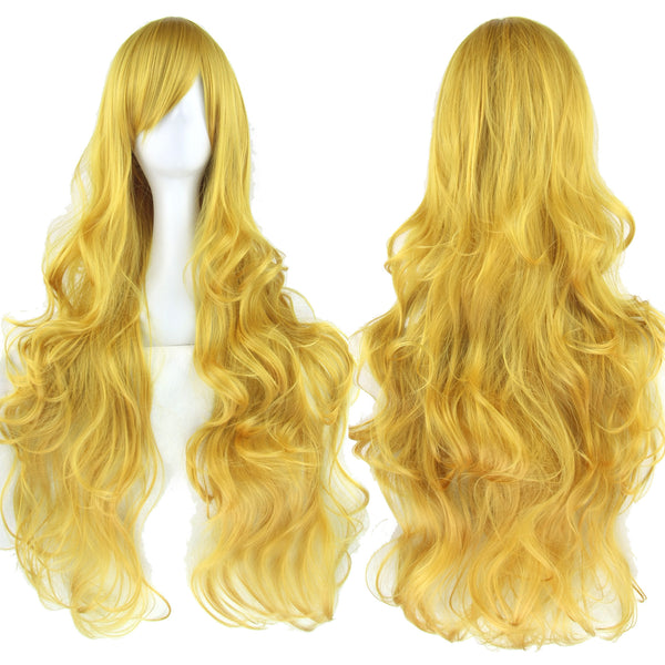 Pure Color All-matching COS Long Curly High-temperature Fiber Wig