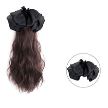 Load image into Gallery viewer, Women's Long Hair Bow High Ponytail Grip Clip